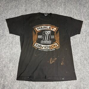 Harley Davidson Motorcycles Indianapolis Indiana Graphic T Shirt Men Size L